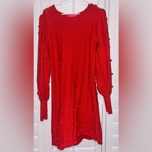 Lilly Pulitzer Red Sweater Dress LARGE